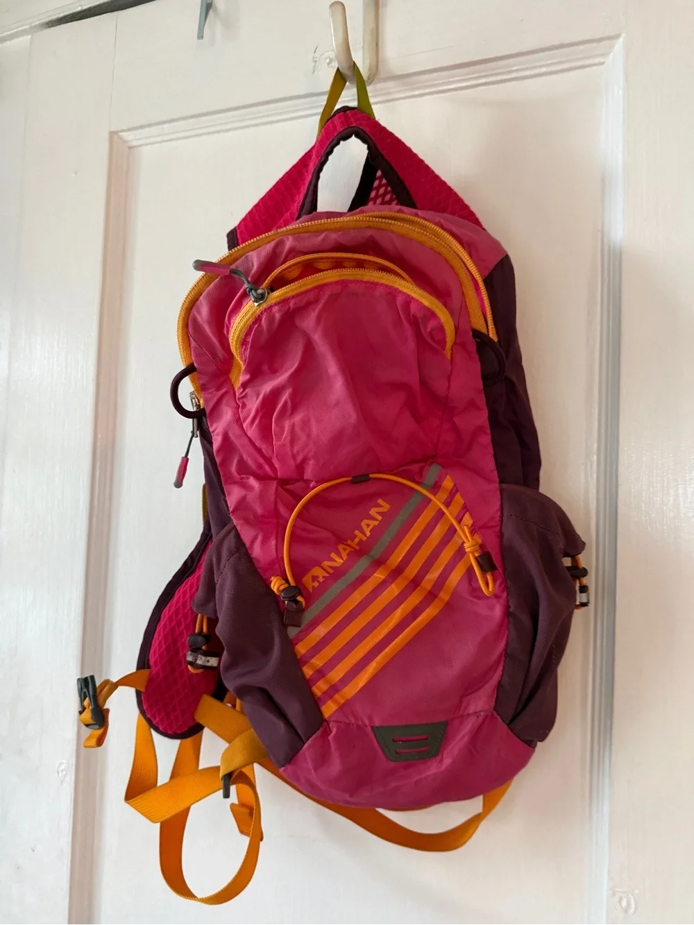 Natan Hot Pink Backpack with Orange Straps